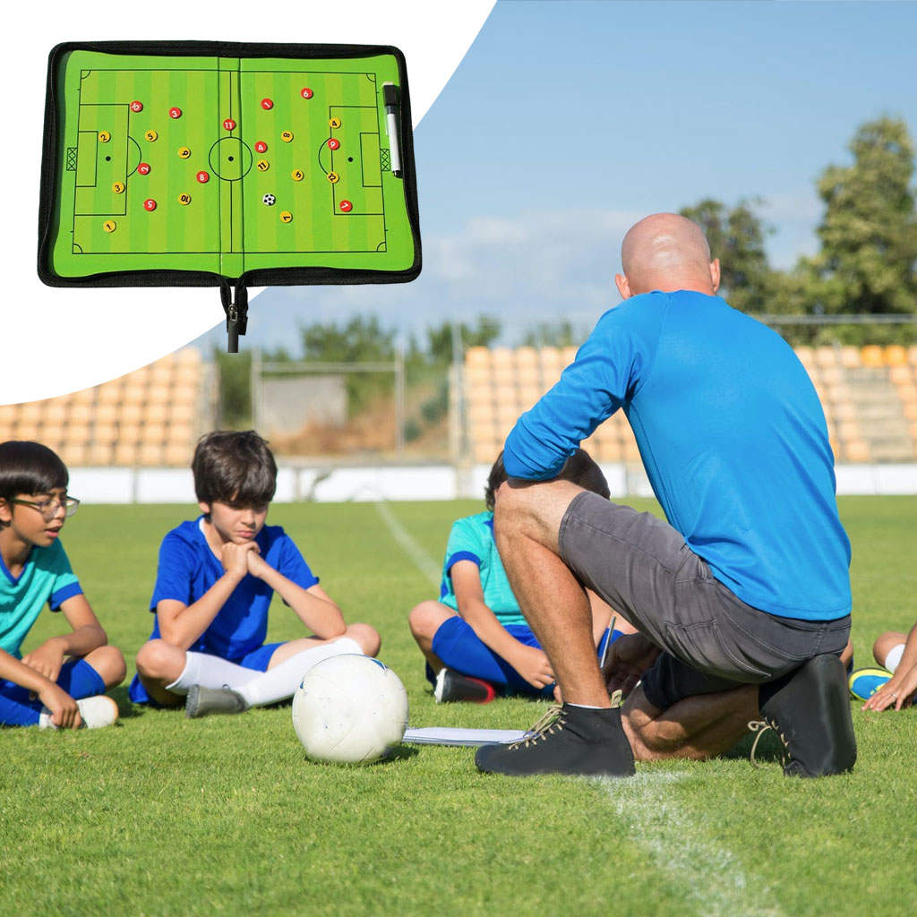 Soccer/Football Coaching Board Coaches Magnetic Board Kit with Marker Pen, 40x27cm