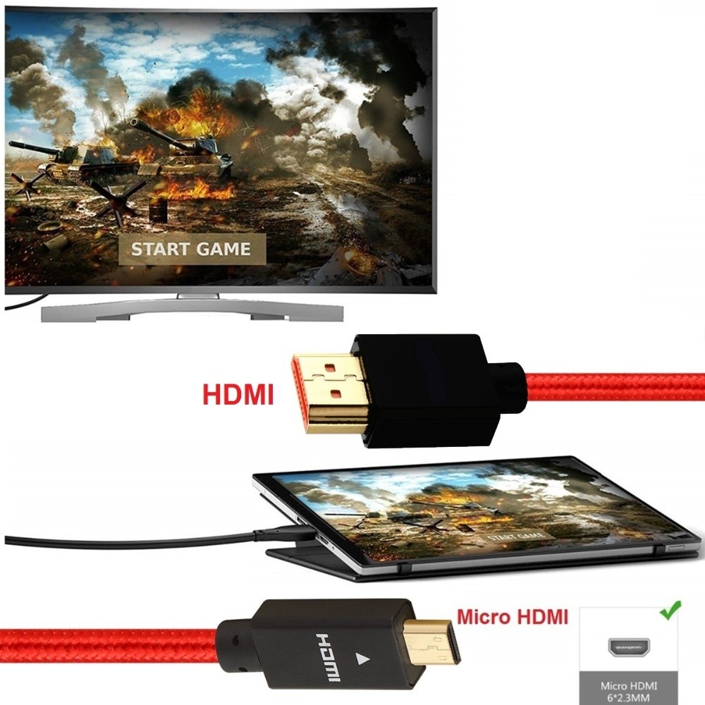 Micro Hdmi Naar Hdmi Kabel 2.0 3D 4K 1080P High Speed Hdmi Kabel Adapter 1M 2M 3M 5M Voor Hd Tv PS3 Xbox Pc Camera Micro Hdmi Kabel