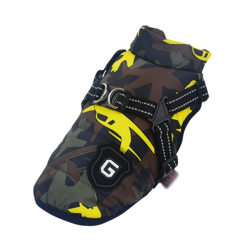 Pet Dog Cotton Material Vest Windproof Fabric Simple Adjustable Beautiful Clothes Autumn and Winter