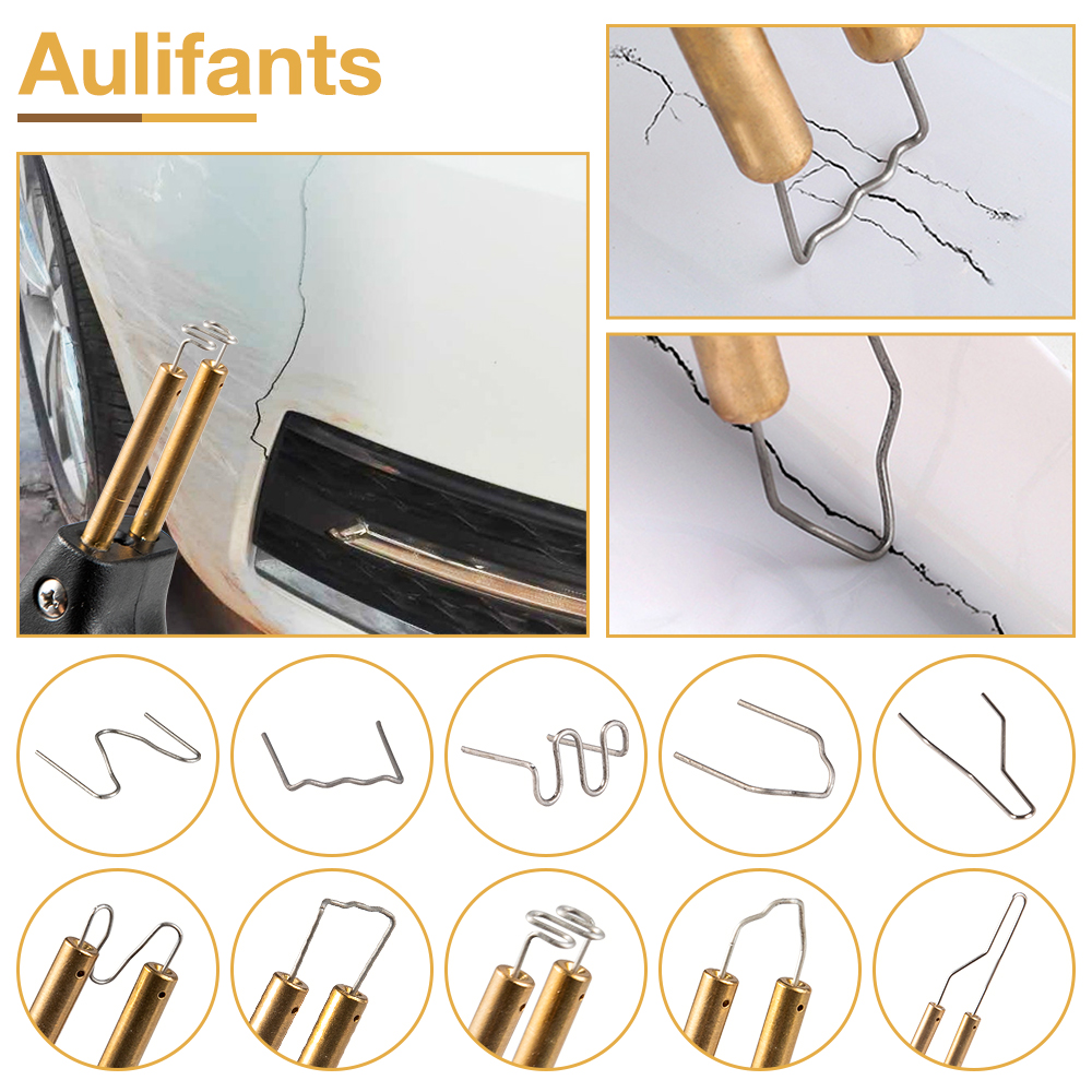 500Pcs/100Pcs 0.8mm Stapler Plastic Repair Standard Pre Cut Wave Staples Bumper Bodywork Stainless Steel