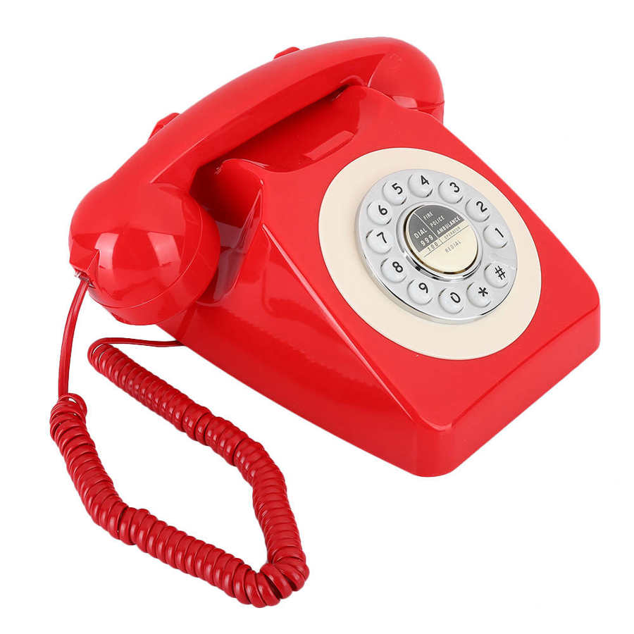Retro vintage antieke telefoon hotel opnieuw kiezen handsfree vaste telefoon bureautelefoon