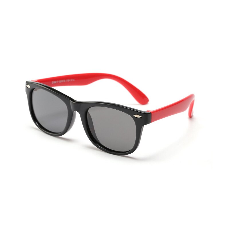 freundlicher Brille freundlicher Rahmen Sonnenbrille Kleinkind UV400 Jungen Koreanische draussen Beliebte Polarisierte Sonnenbrille: Schwarz rot