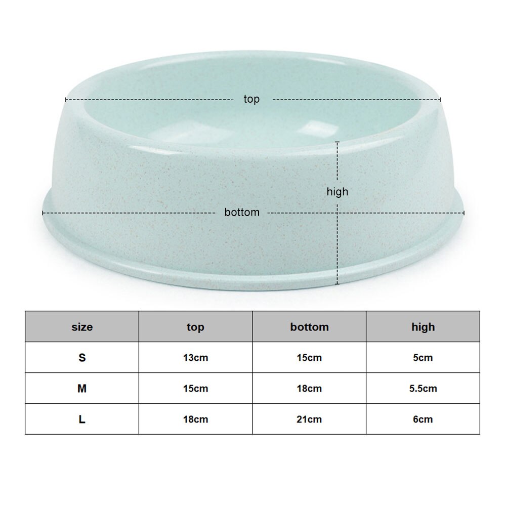 Gamelle en plastique pour animaux de compagnie, bol simple pour chat, tige de blé , nourriture pour petit chien, bol d'alimentation en eau antidérapant pour chiot