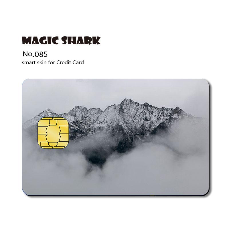 Magic Shark Super Man Wood Print Mountain Flag Venom PVC Credit Card No Fade Skin Sticker Film Case: 085