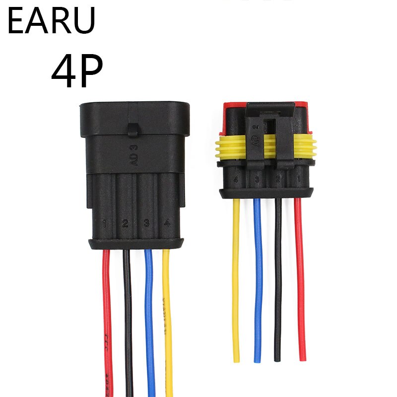 1einstellen Ampere 1P 2P 3P 4P 5P 6P Weg Wasserdichte Elektrische Auto Stecker männlich Weiblich Stecker mit Draht kabelbaum für Auto Motorrad