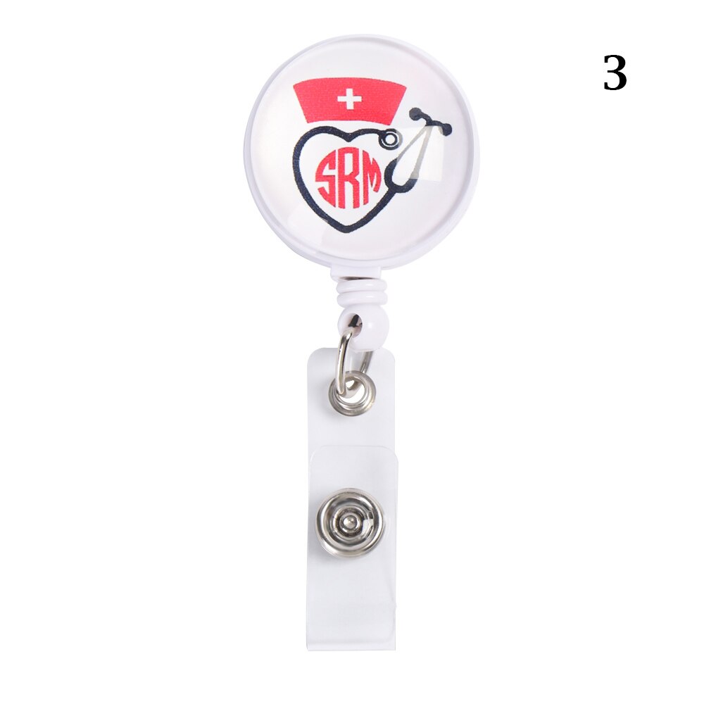 Retractable Badge Reel Nurse Display ID Name Card Badge Holder Anti-Lost Clip Key Ring: 3