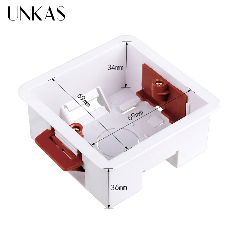UNKAS Dry Lining Box For Gypsum Board / Drywall / Plasterboad 34mm Depth Wall Switch Socket 86mm / 146mm / 172mm Cassette