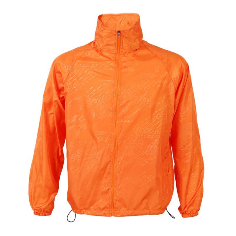 Udendørs unisex cykelløb vandtæt vindtæt jakke regnfrakke -orange, l