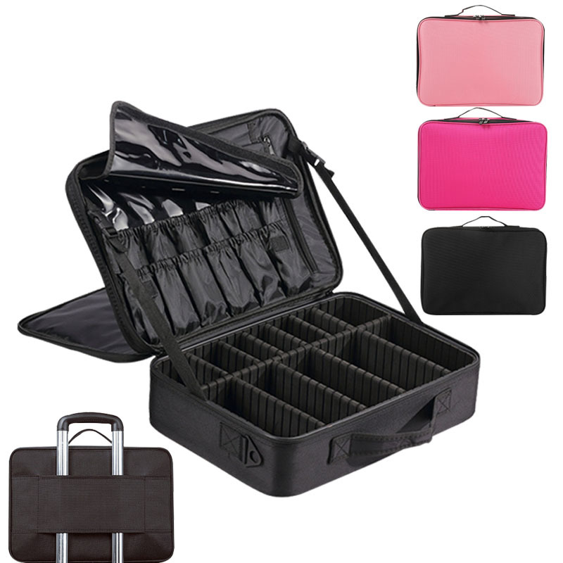 Estuche para brochas de Maquillaje, bolsas de Maquillaje, Maleta de Maquillaje completa, Maleta de tocador para mujer, Caja de almacenamiento de herramientas para uñas y cosméticos
