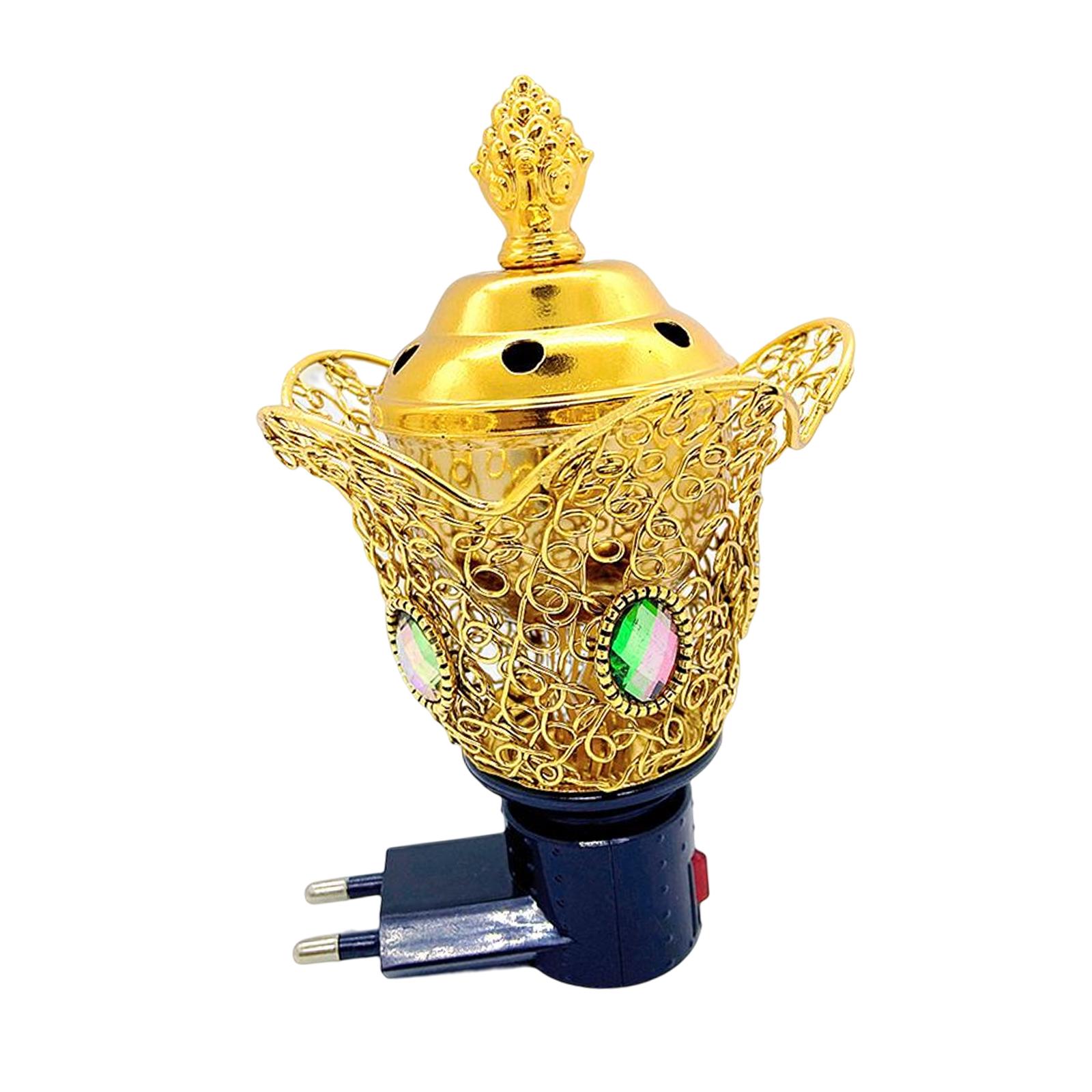 Brûleur électrique en résine, porte-Eva, artisanat arabe, diffuseur d'ornement portable,