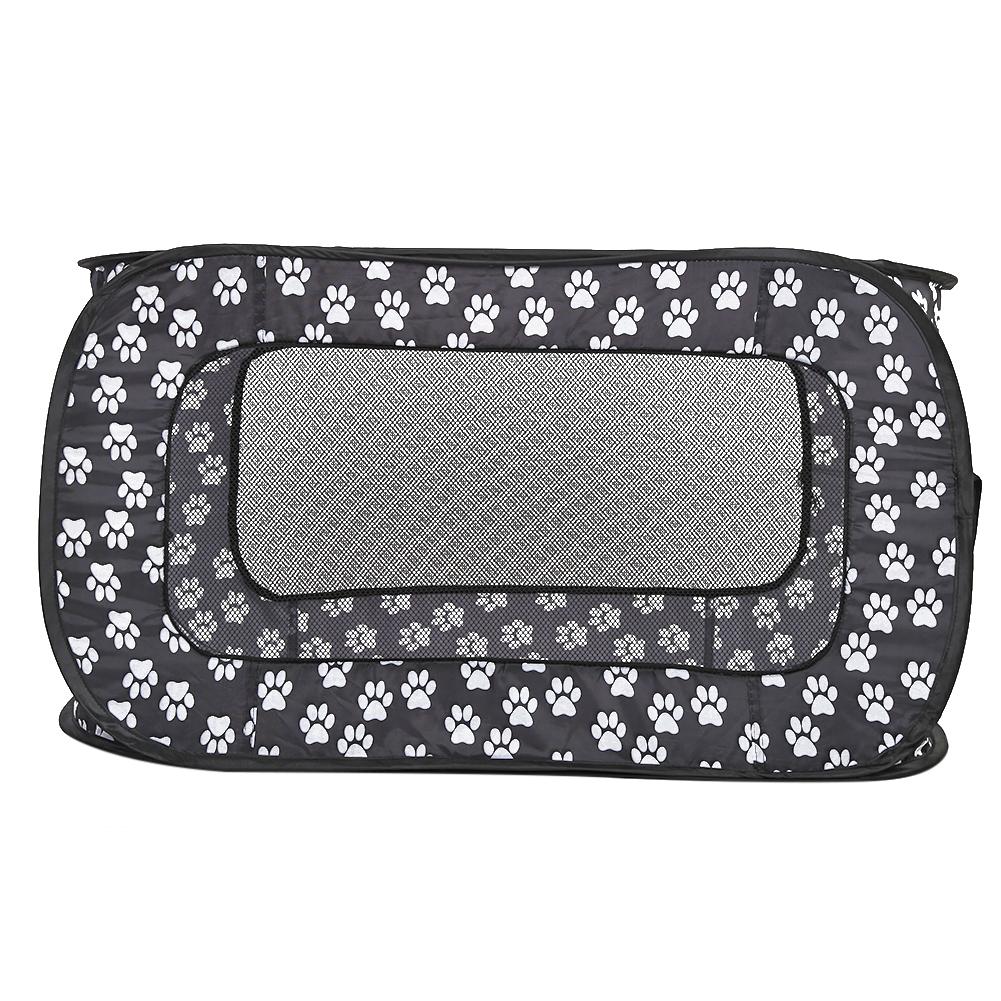 Tienda de campaña para mascotas, cerca plegable para gatos y perros, jaula de viaje con huellas rectangulares, 87CM