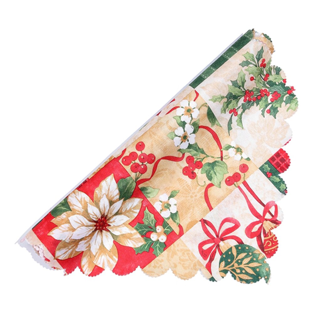 Christmas Table Flag Retro Tablecloth Xmas Table Decorations for Home Party for Creating a Christmas atmosphere: D
