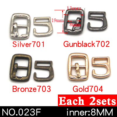 8 jeux de boucles métalliques 9 crochets | Pour courber les chaussures, sacs, boucles de ceinture, décoration bricolage, accessoires pour chaussures à coudre: NO.023F 8mm 8sets