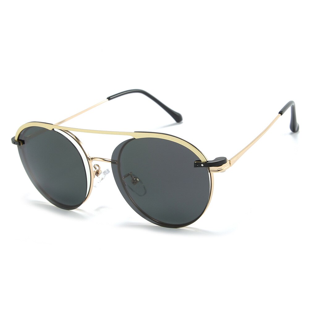 XojoX Sunglasses Men Polarized Magnetic Cover Clip on Sun Glasses Women Metal Oval Optical Eyeglasses UV400 Goggles: c5gold