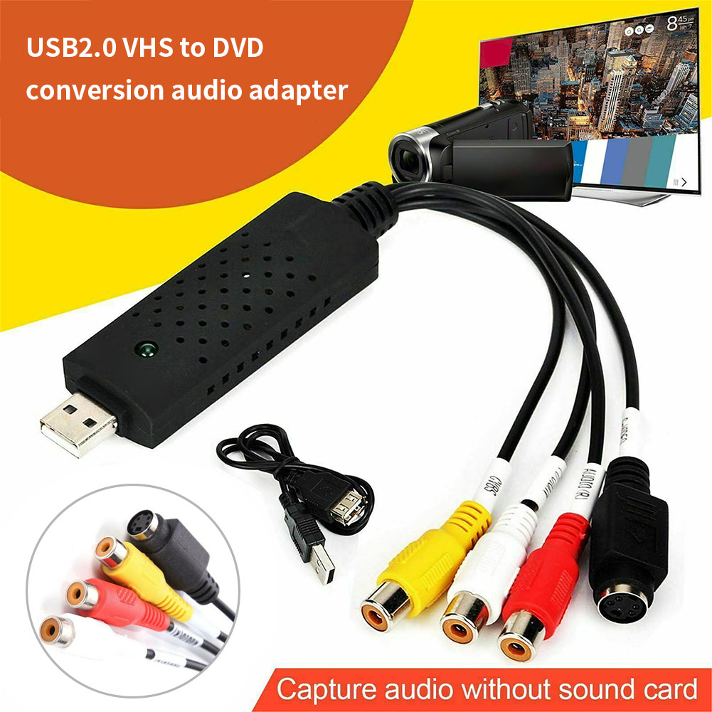 Easycap USB 2.0 TV Video Audio Acquisition VHS to DVD HDD Converter Capture Card Adapter