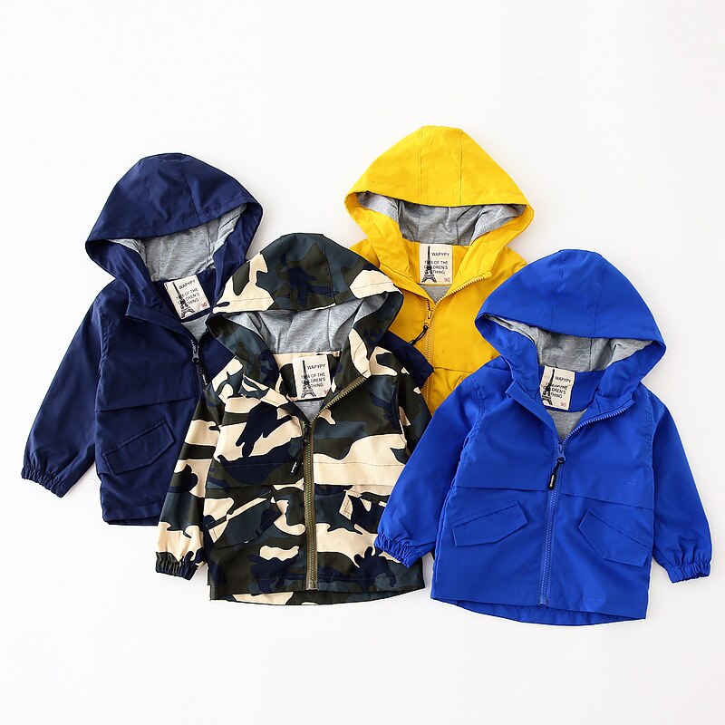 Kinderen Winter Jas Peuter Jongens Winddicht Jack Met Capuchon Mode Lange Mouwen 4 Kleur Herfst Baby Boy Bovenkleding Jassen