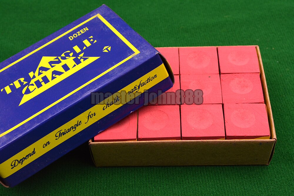 Licht Groen/Blauw/Rood/Grijs Pool Biljart Snooker Doos Van 12Pcs Cubes Krijt: Rood