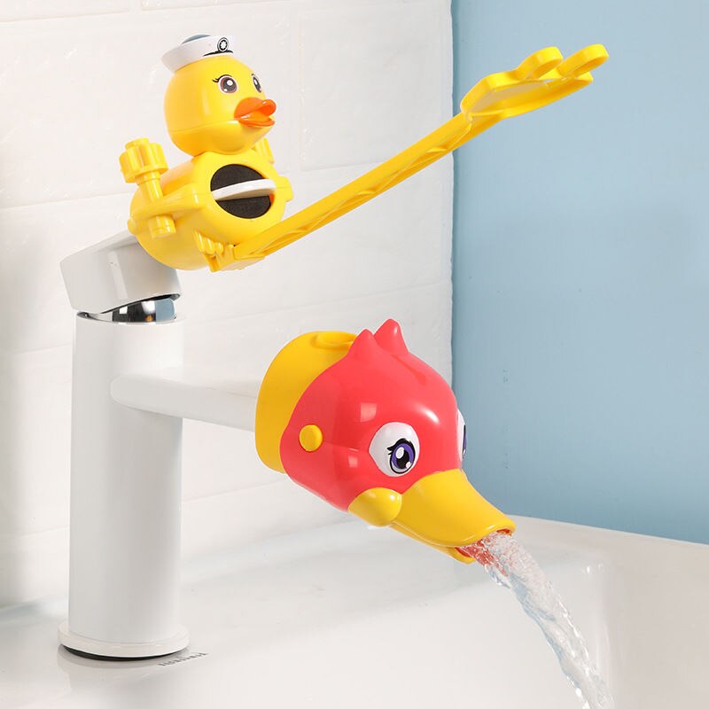 Animal Cute Duck Elephant Faucet Extender Water Children Saving Cartoon Tool Help Baby Washing Hands Bathroom Bath Toy Kids