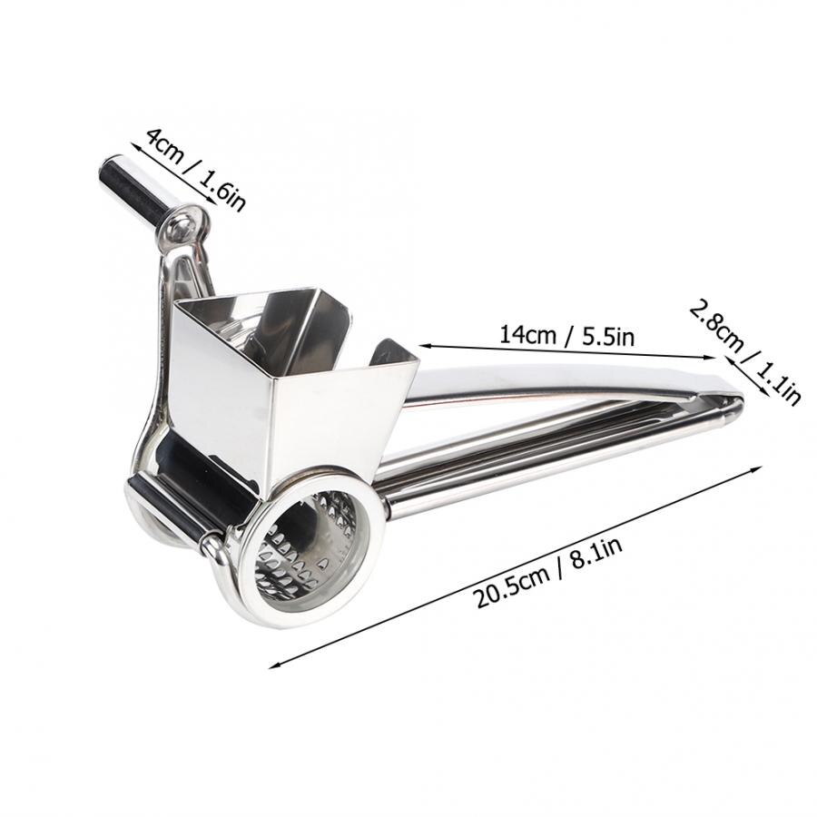 Rotary Grater Food Mills Nut Grinder Stainless Steel Manual Rotate Cheese Chocolate Grater Cutter Planer Shredder