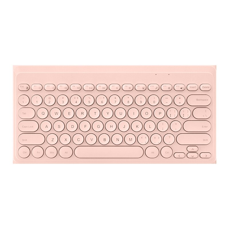 Wireless Keyboard Mini Ronde Knop Gaming Toetsenbord Voor Macbook -Lenovo Dell -Asus Laptop-Ipad Tablet Computer Toetsenbord: Roze