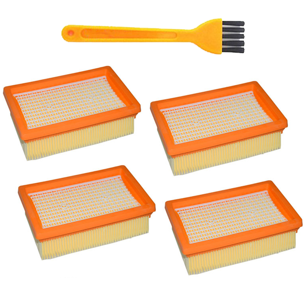 Filtro HEPA para KARCHER MV4 MV5 MV6 WD4 WD5 WD6 piezas de recambio de aspiradora húmeda y seca # 2.863-005.0 filtros hepa: Amarillo claro
