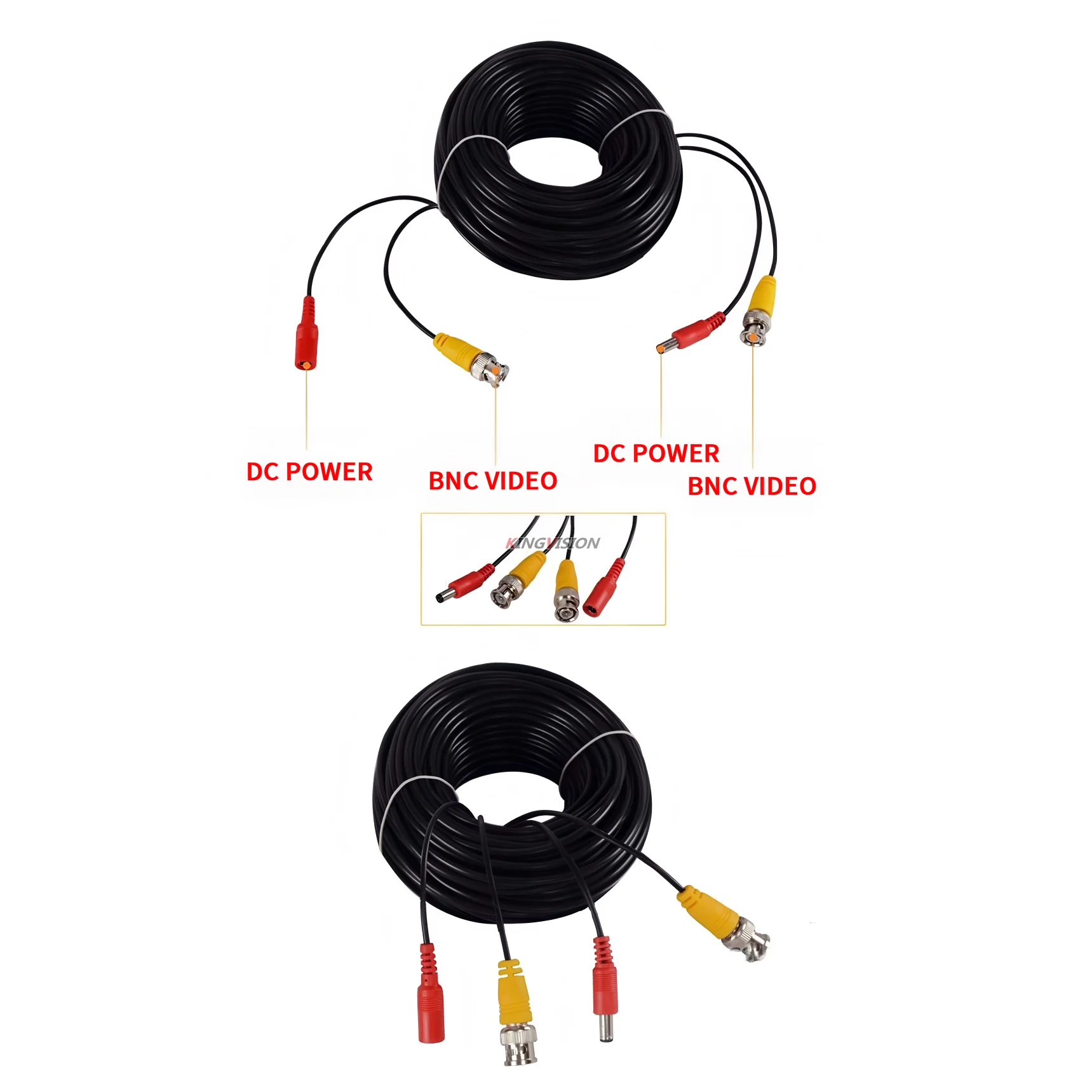 5 m 10 m 20 m 30 m 40 m 50 m Vollkupfer HD Video Power Security Kabel Premium Aluminiumfolie BNC DC 2in1 AHD CCTV Kamera Verlängerungskabel