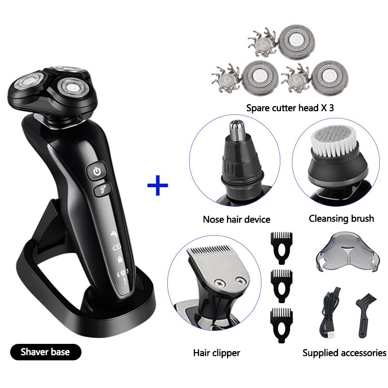 Factory Direct Sales 4D Electric Shaver Multifunctional Shaver Car USB Shaver Washing Rechargeable men's trimmer Shaver Epilator: 01