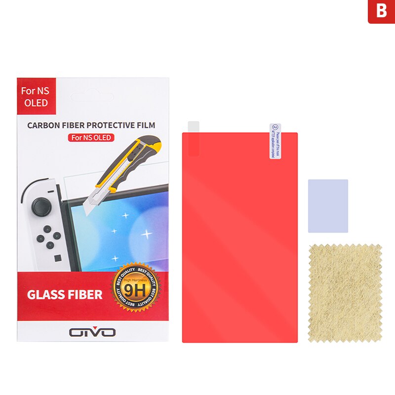 For Nintendo Switch OLED Console Model Lite Tempered Glass Screen Protector: B