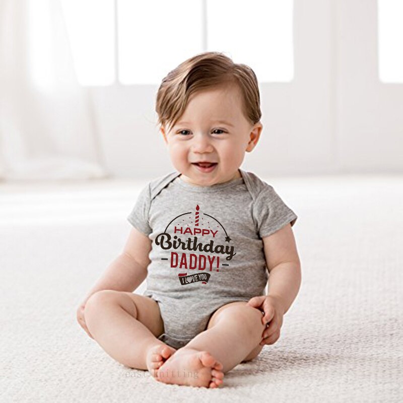 Gelukkige Verjaardag Daddy Baby Onesie Grappige Grafische Gedrukt Body Baby Groeien Voor Baby Peuter Jongens Meisjes