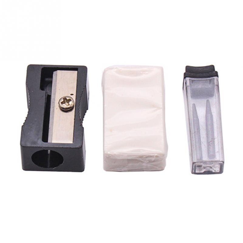 10pcs/set Plastic+metal Geometry Protractor Set Drawing School Compasses Set Math Eraser For Students