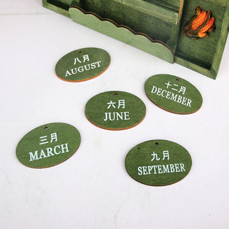 Wooden Decoration Calendar Board Quiz Puzzles DIY Dates Permanent Calendar Home Office School Classroom Stationery