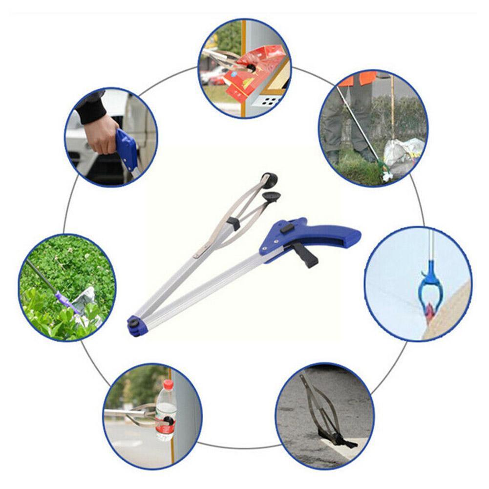 82cm Foldable Garbage Pick Up Tool Grabber Reacher Extend Up Reacher TOOL Reach Grab Folding Stick Pick Extend Grabber Reac H5C8