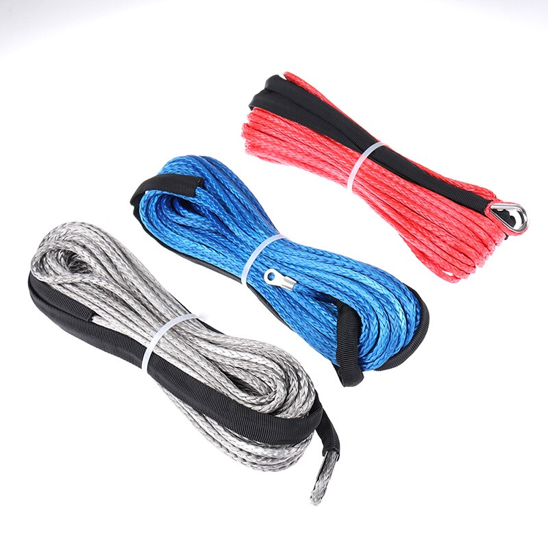 1/4 ''X50 12 Strand Off-Road Uhmwpe Synthetische Slepen Lier Touw Met 1.5M Mouw En Vingerhoed Voor atv/Utv/Suv/4X4/4WD