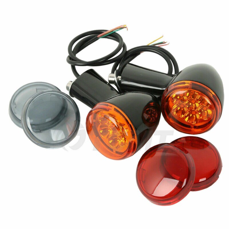 Motorcycle Rear Turn Signals Lights Indicator bracket Amber For Harley Sportster 883 1200 92-up