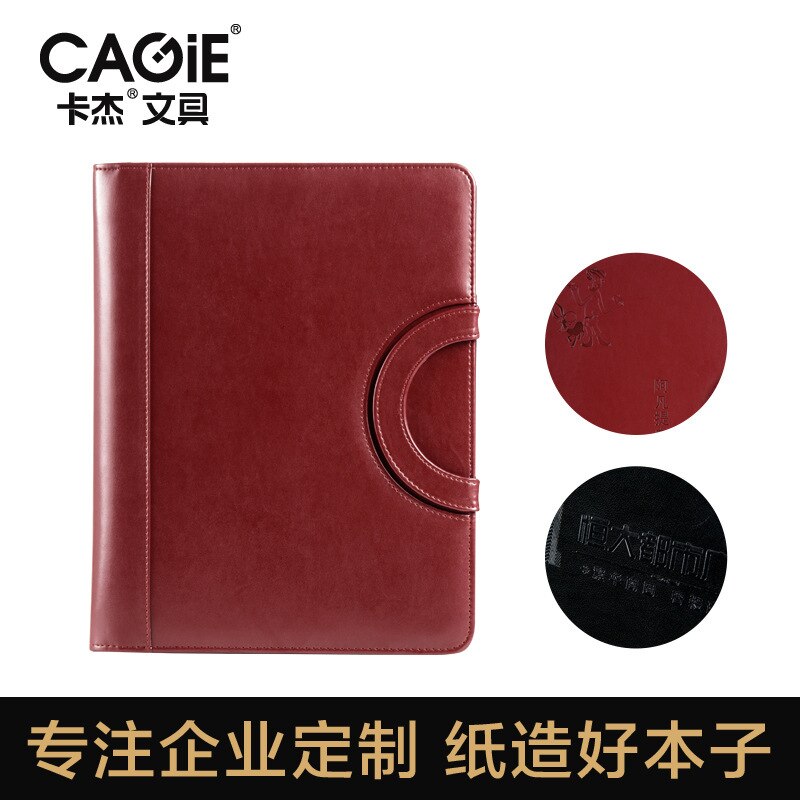 black red business zipper PU leather portfolio a4 documents folder cases manager bag Tablet PC mobile padfolio binder