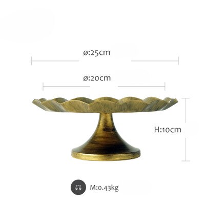 European Wedding Iron Art Cake Shelf Retro Gold Cake Stand Plate Dessert Table Cake Tray Food Photography Way