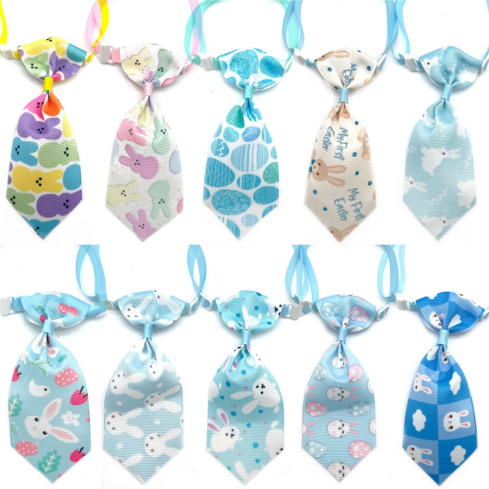 30/50pc Easter Pet Dog Bow Ties Rabbit Style Small Dog Bow Tie Accessories Puppy Dog Collars Adjustable Dog Necktie Pet Supplies