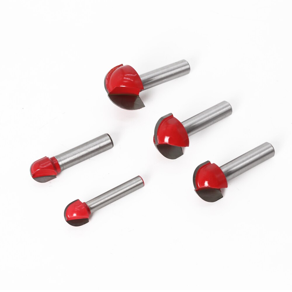 5 stk skaft doble kanter freser til tre bukt boks bit wolframkarbid trebearbeiding endefres miiling fres