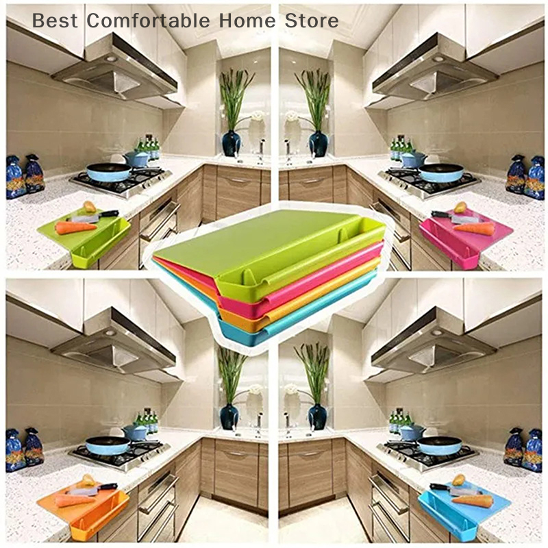2-in-1 Cutting Board Kitchen Chopping Board With Container Cutting Board With Slot Cutting Vegetable Meat Tools Kitchen Stuff