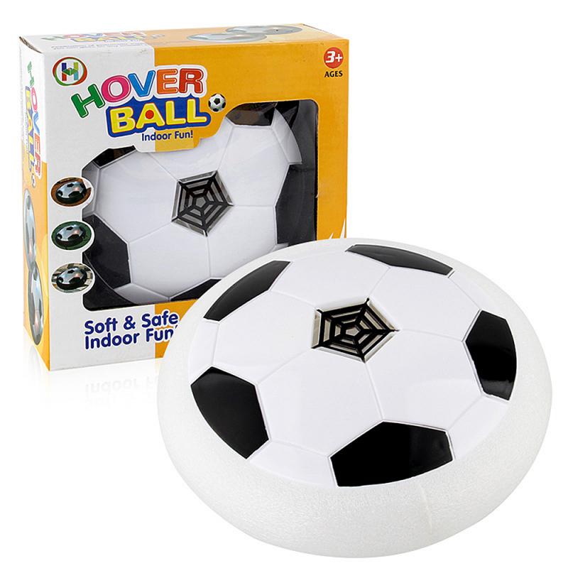 18X18X5.5Cm Elektrische Kinderen Voetbal Speelgoed Zweven Led Licht Muziek Voetbal Speelgoed Ouder-Kind kerst Sport Voetbal: Glowing white