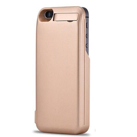 Coque de batterie externe 4200mAH, étui de chargeur de secours pour iPhone 5 5s SE: Gold