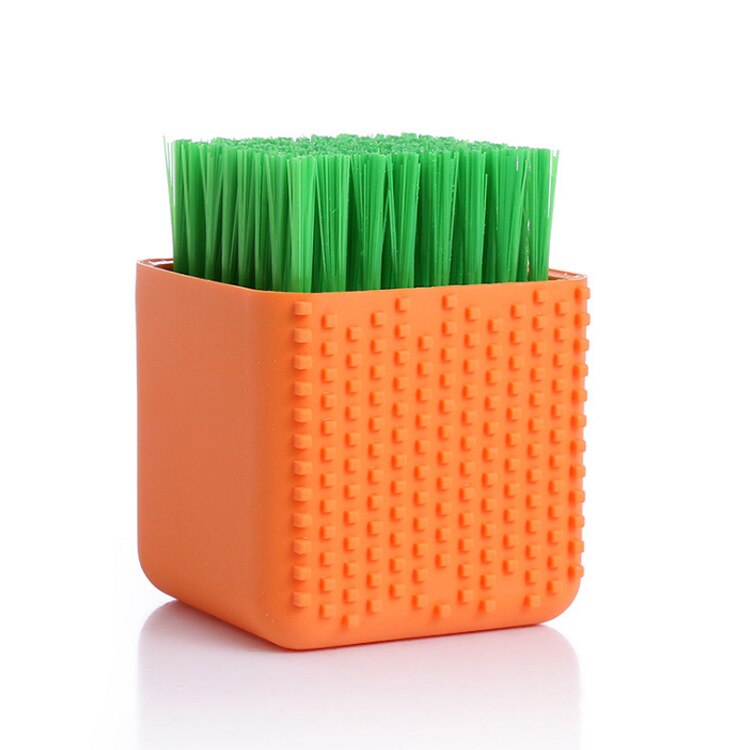 Cepillo de silicona suave para lavar ropa, ropa interior, calcetines, zapatos, herramientas de limpieza del hogar: orange