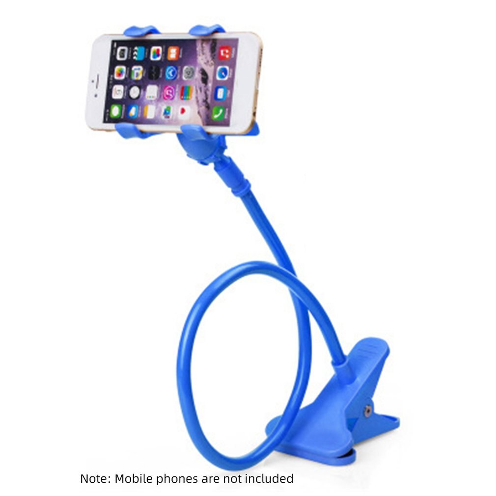 Soporte Universal para teléfono móvil, abrazadera de cuello de cisne Flexible, montaje de brazos largos para iPhone, Android, cama, escritorio: blue