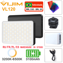 VIJIM-luz Led para vídeo VL120, 3200-6500K, con difusor, efecto RGB, para cámara, luz de relleno Vlog, lámpara de estudio de iluminación de fotografía