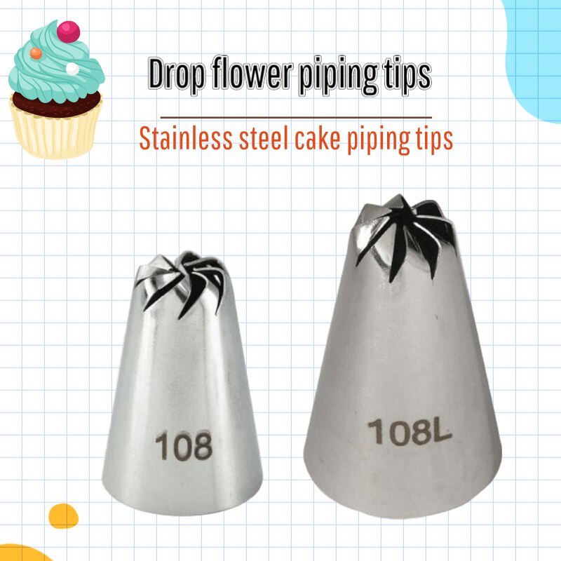 Rvs Cake Piping Nozzles Russische Piping Tips 108L 108 Voor Kiezen
