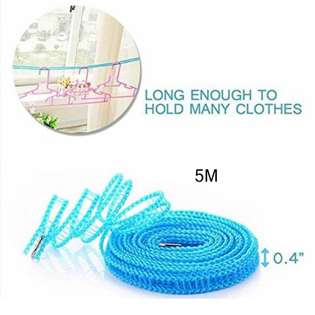 Clotheslines Nylon Hanging Rope Windproof Drying Rope For Clothes Hangers Plastic Non-slip Bed Sheet Hanging Clothes Line