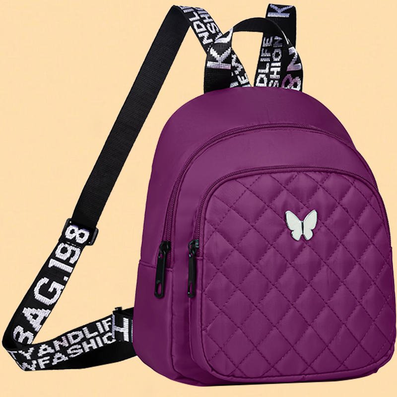 Rugzak dames Koreaanse versie van alle modieuze Oxford stoffen rugzak mode vrije tijd grote capaciteit reizen schooltas: Paars