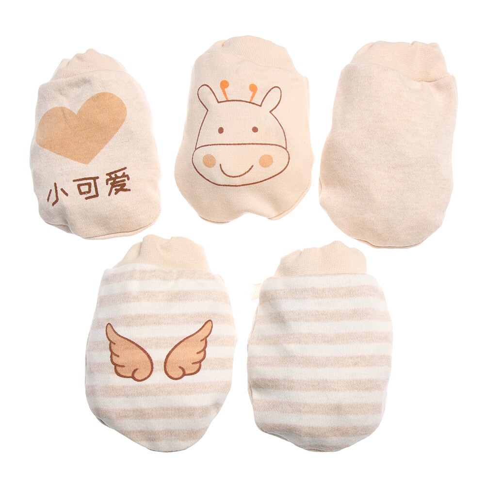 1Pair Newborn Guanti di Inverno Del Bambino Infantile Del Fumetto di Stampa Anti-afferrare Guanto di Cotone Morbido Handguard Guanto Con Coulisse Regolabile Guanti