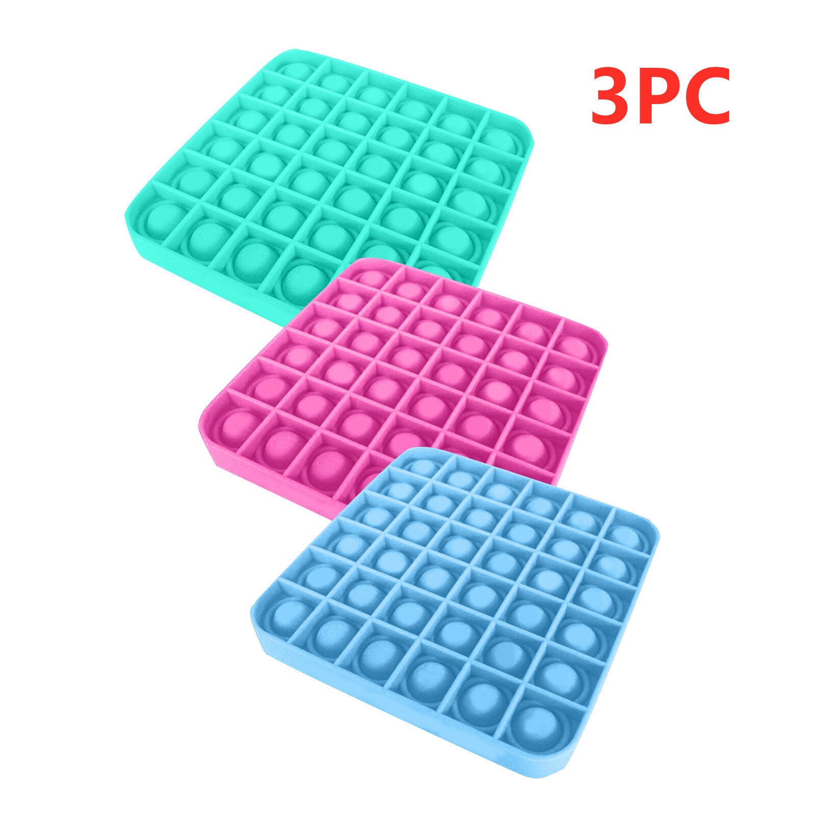 Push Bubble Fidget zabawka sensoryczna autyzm specjalne potrzeby Stress Reliever pomaga złagodzić stres i zwiększyć ostrość miękkie wycisnąć Toy2021: Multicolor-C