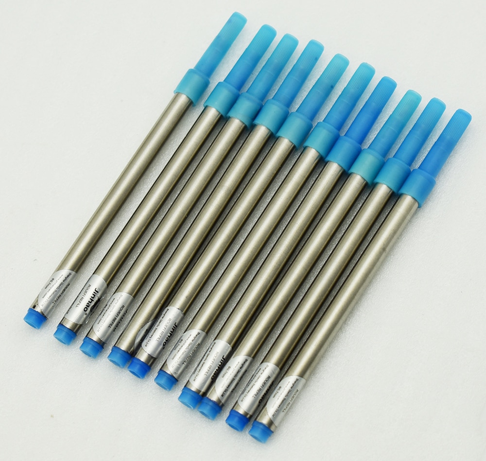 10 PCS Jinhao Roller Pen Inkt Vullingen voor Jinhao Rollerball Pennen, Schroef Type 0.7 Mm-Blauwe Kleur